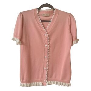 Vintage sweater by Belle Poque pink sz Small